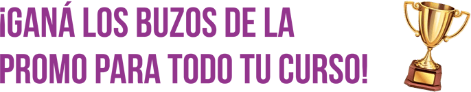¡Ganá los buzos de la promo para todo tu curso!